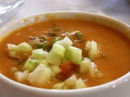 This will be cold, just as a dish that's served a long time after cooking will be cold. Gazpacho Wikipedia