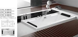 This bed and breakfast has two of these beautiful wooden bath tubs, and they use wood fired water stoves to heat them. China White Acrylic Rectangle Drop In Soaking Hot Tub For Two Person S Bath Manufacturers Suppliers Factory Wholesale Price Zhejiang Mesa Sanitary Co Ltd