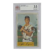 More johnny logan pages at baseball reference. 1954 Bowman Johnny Logan 80a Bvg Beckett 3 5 Baseball Card