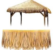 Custom Natural Color Outdoor Retro Palm Thatch,Roof Hawaii Pp Straw Grass  Hula Sun Beach Parasols Thatched Umbrellas/