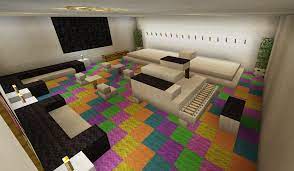 Minecraft Music Room Stage Karaoke Piano Rainbow Carpet Creations Home Decor Minecraft Floor Designs Minecraft Designs Minecraft