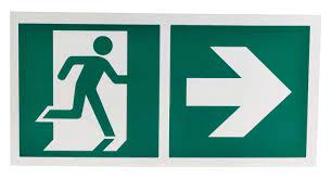 They stay illuminated even during the day, making it easier for people to notice. Rs Pro Plastic Emergency Exit Right With Pictogram Only Non Illuminated Emergency Exit Sign 813 4637 Rs Components