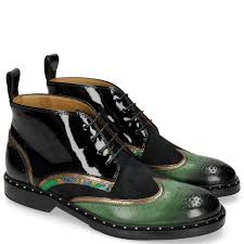 Officiële melvin & hamilton boetiek: Sally 30 Dark Forest Nappa Aztek Bronze Patent Oriental Melvin Hamilton