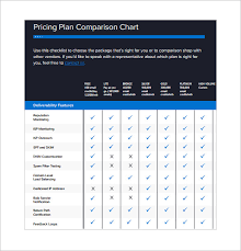 Comparison Chart Template 13 Free Sample Example Format