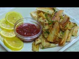 Healthy Yuca Or Cassava Fries Shallow Fried Mogo Recipe Video By Bhavna Youtube Cassava Fries Recipes Yucca Recipe
