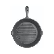 Round cast iron muffin pan. Kitchencraft Deluxe Cast Iron 24cm Round Ribbed Grill Pan Frypans Griddles Cooking Products Kitchencraft