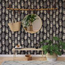 papier peint intisse glam feather coloris noir papier peint papier peint intisse intisse