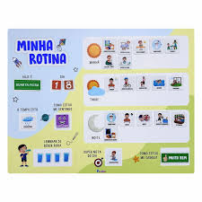 Quadro Minha Rotina Diária Imantado Boy | Elo7 Produtos Especiais