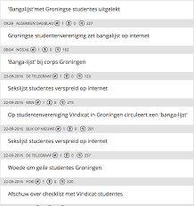 Nieuwe 'bangalijst' opgedoken bij studentencorps vindicat june 26, 2021 timessuriname bij de groningse studentenvereniging vindicat is opnieuw een zogenoemde 'bangalijst' opgedoken. Geenstijl Vindicat Ballen Maken Fapfolder Iedereen Boos