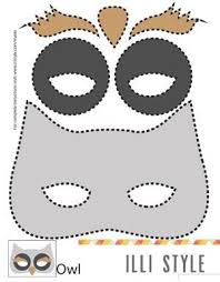 Owl Mask Printable Template Illistyle Com Felt Animal Masks Owl Mask Animal Masks