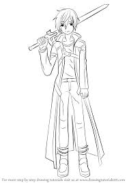 How To Draw Kirito From Sword Art Online Drawingtutorials101 Com Sword Art Online Sword Art Manga Drawing Tutorials