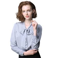 Women's satin silk long sleeve button down shirt formal work blouse top. Beautiful Silk Blouses Online