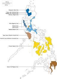 The philippines, officially the republic of the philippines, is an archipelago of more than 7,100 islands in southeast asia between the philippine sea and the south china sea. Map Of The Philippines Showing The Geographic Distribution Of Some Of Download Scientific Diagram