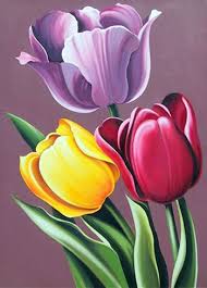 Tulips Flower Painting Tulip Painting Flower Art