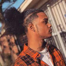 Taper Fade W Ponytail Men Ponytail Men Ponytail Hair Styles