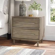 Oak is considered one of the strongest woods in nature with beautiful light beams in its pattern. Longkesh 2 Drawer Solid Wood Nightstand In Antique Mocha In 2021 Wood Nightstand Bedroom Night Stands Contemporary Nightstand