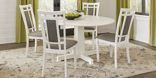 If you want to seat eight, size useful tip: Riverdale White 5 Pc Round Dining Room With Upholstered Back Chairs Rooms To Go