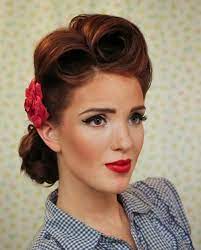 Frisur Rocknroll Rockabilly Frisur Vintage Frisuren 50er Jahre Frisur