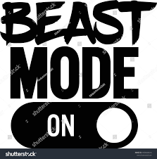 Beast Mode One Motivational Quote Stock Vector Royalty Free 1604646616