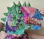 Mixed Media Dinosaur Head