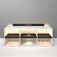 rack bancada gamer geek madeira branco metal ps5 com led incluso em 2021 led bancada rack