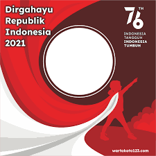Tertulis angka 76 dengan posisi angka 7 sedikit lebih tinggi dibanding angka 6. Hut Ri Ke 76