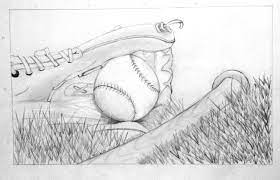 Baseball Drawing Glove Bat Baseball Mlb Love Baseball Drawings Ball Drawing Baseball Posters