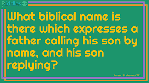 It has very good brain teasers and riddles some of which are easy to analyze and some that need one to think and be creative. Biblical Name Riddle Riddles Com