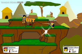Knock your opponents of the map by shooting them. Gun Mayhem Redux Y8