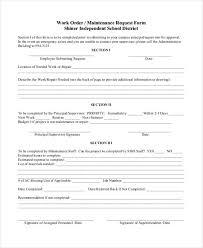 Work order templates, also called work order forms or work orders, help record client details, key tasks and timelines, and service and material. Free 5 Sample Maintenance Work Order Forms In Pdf Ms Word
