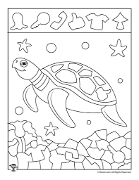 Sea Turtle Find The Item Page Woo Jr Kids Activities Hidden Pictures Hidden Pictures Printables Turtle Activities