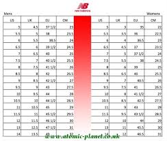 New Balance Size Chart Men Www Bedowntowndaytona Com