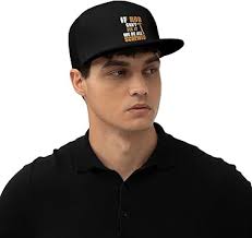 If Rob Can't Fix It Flat Brim Baseball Cap,Classic Snapback Hat Adjustable  Trucker Hat for Men & Women,Black at Amazon Men’s Clothing store