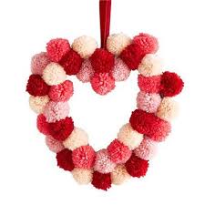 Move Over Roses Your New Romantic Rival Has Arrived Fluffy Pompoms In Valentine Colors Create A Valentine Decorations Valentine Day Wreaths Valentine Crafts