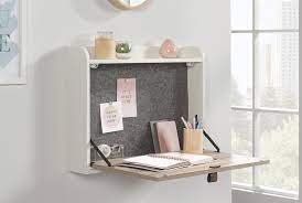Some models fold into the wall, others provide storage room to corral supplies, and a few pieces do both. Serchio Wall Desk Furniture At Work