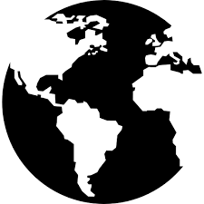 Earth Globe With Continents Maps Free Vector Icons Designed By Freepik Silhouette Art Earth Globe World Map Stencil