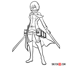 Check spelling or type a new query. How To Draw Mikasa Ackerman With Her Weapons Sketchok Easy Drawing Guides