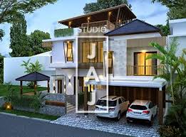 Sebuah Rumah Dengan Nuansa Villa Milik Pak Eko Dengan Konsep Terbuka Dengan Kolam Renang Dan Kolam I Arsitektur Rumah Desain Exterior Rumah Desain Rumah Modern