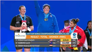 Laurel hubbard of new zealand says thank you and bows after a lift in the womens 87kg weightlifting event at the 2020 summer olympics monday aug. Laurel Hubbard Wins New Zealand S First Ever Weightlifting World Championship Medal New Zealand Olympic Team