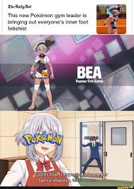 Abr Baily Inet This New Pokemon Gym Leader Is Bringing Out Everyone S Inner Foot Fetishist Ifunny Anime Memes Funny Pokemon Gym Leaders Pokemon Memes