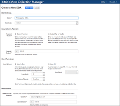 This can help the payee receive payment faster and avoid dealing with physical checks. How Do I Create A Dda In Ebscohost Collection Manager