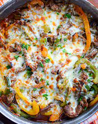 Low Carb Philly Cheesesteak Skillet Recipe Beef Recipes Healthy Recipes Meals