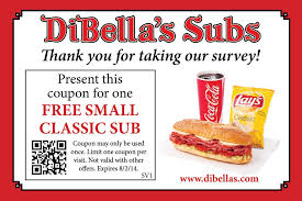 Printable Coupon For A Free Sub At Dibellas Sub Sandwiches Food And Drink Sandwiches