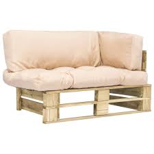 Palettenkissen palettenpolster palettenmobel sitzkissen ruckenkissen sitzauflage ebay. Vidaxl Garten Palettensofa Mit Sandfarbigen Kissen Kiefernholz Gitoparts