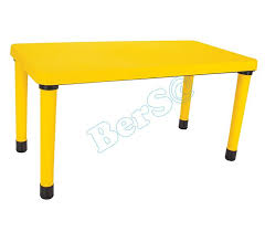Sari Plastik Masa Yellow Plastic Table 60x120x60cm Masa Plastic Okul Oncesi