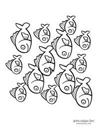 3l x 3w, 6 stickers per sheet small: Top 100 Fish Coloring Pages Cute Free Printables Print Color Fun
