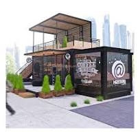 20ft 40ft Detachable Container Prefabricated Steel Sandwich Panel Material  Coffee Shop Kiosk Designs for Hotel Application