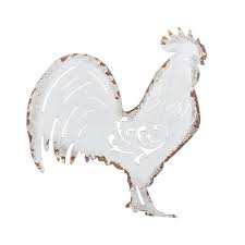 Strut your stuff with rooster kitchen decor, including floor mats, canisters, sculptures, and paper towel holders. White Rooster Metal Wall Decor Hobby Lobby 1302728