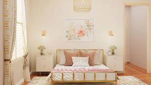 #jkid project | modern glam bedroom. Lighter Fabrics And Textures Modern Glam Bedroom Design By Spacejoy