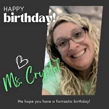 Help us wish our wonderful Creative Movement teacher, Ms. Crystal, a very  Happy Birthday! 💚 We are so thankful for you and hope you have a fantastic  day!
